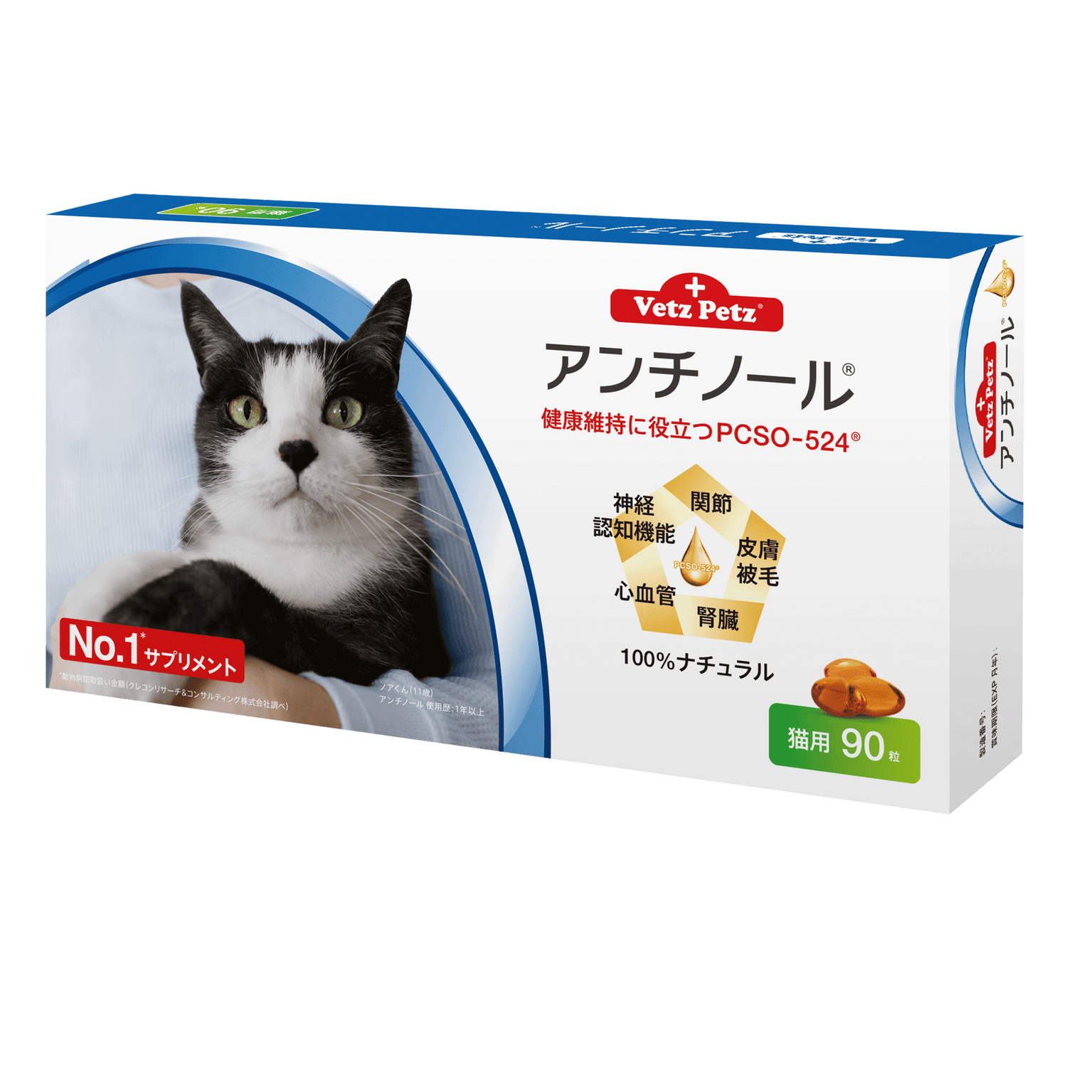 アンチノール プラス 猫用 90粒 1箱-