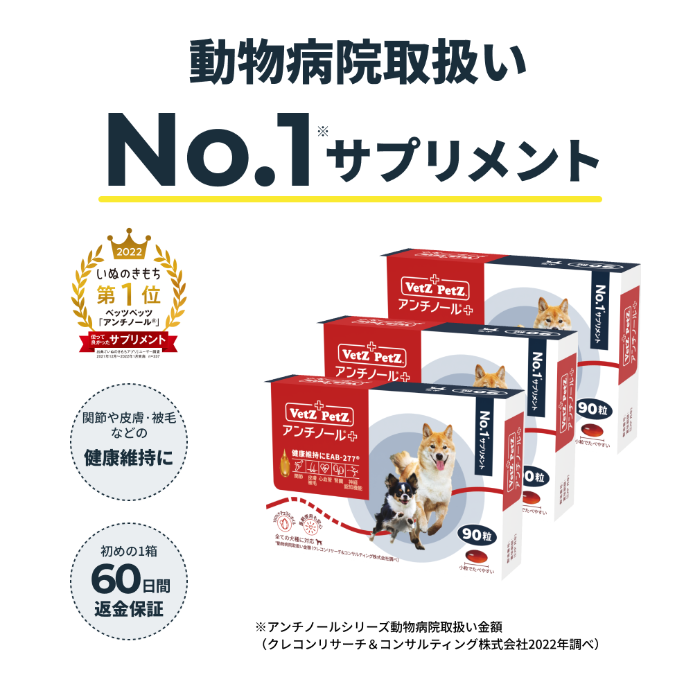 未開封】アンチノールプラス 犬用 90粒 (犬のサプリメント 未開封】アンチノールプラス 犬用 90粒 (犬のサプリメント